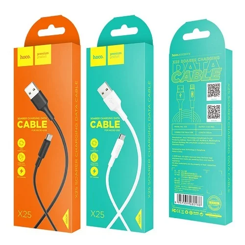 Купить Кабель HOCO (X25) Soarer Charging microUSB Белый Кабель HOCO (X25) Soarer Charging microUSB Белый