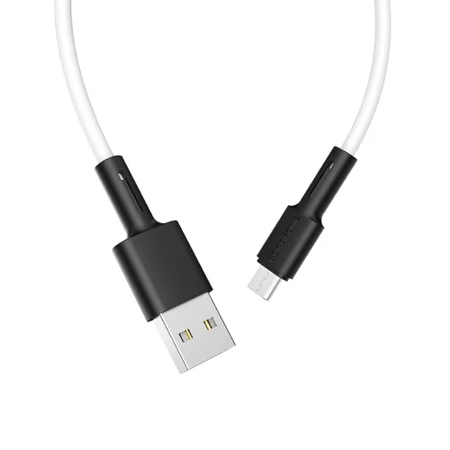 Кабель Borofone (BX31) Soft silicone MicroUSB (5A) Белый