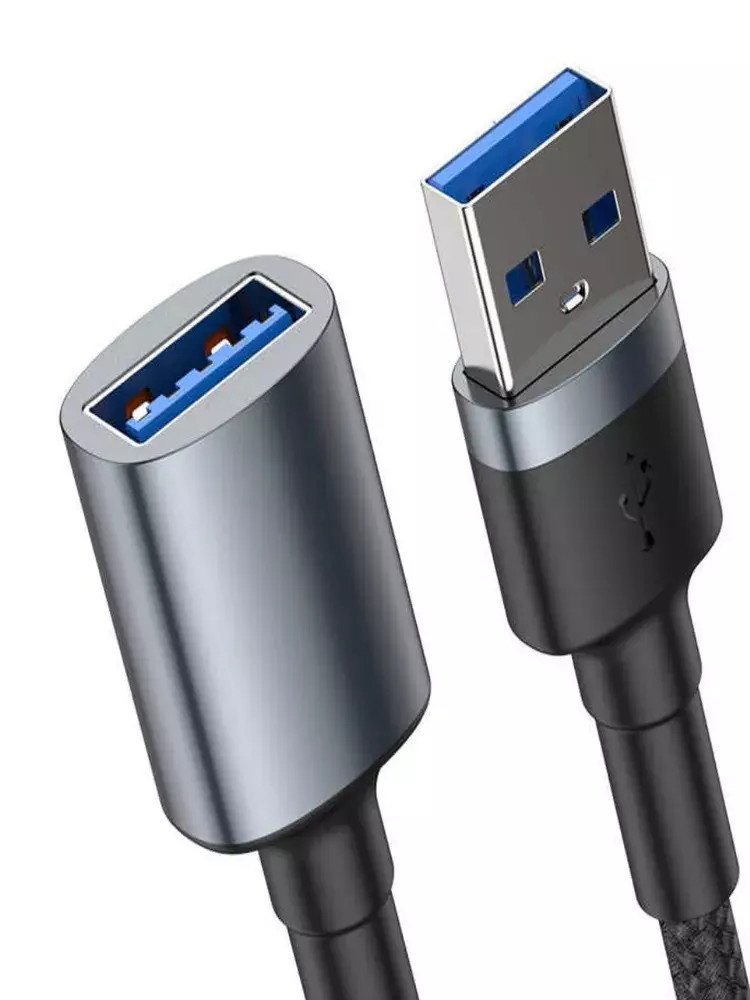 Кабель Baseus (F-M) USB 3.0 (CADKLF-B0G) 1м Серый