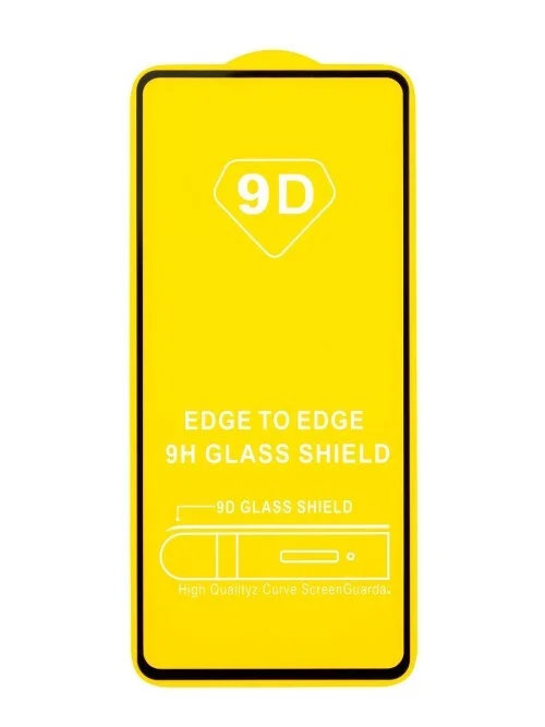 Защитное стекло Redmi Note 9 Pro / Redmi Note 9S FullGlue с твердой рамкой Черное