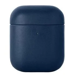 Купить Чехол Apple AirPods кожаный темно-синий квадрат Чехол Apple AirPods кожаный темно-синий квадрат