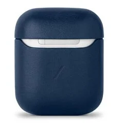 Купить Чехол Apple AirPods кожаный темно-синий квадрат Чехол Apple AirPods кожаный темно-синий квадрат