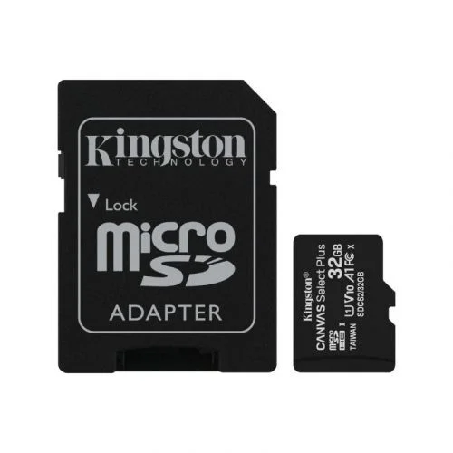Карта памяти Kingston Canvas Select Plus microSDHC + SD адаптер 32GB 100MB/s Class 10