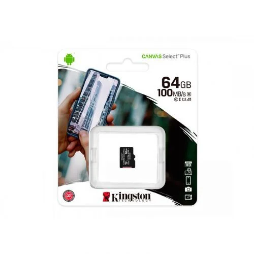 Карта памяти Kingston Canvas Select Plus microSDXC 64GB 100MB/s Class 10
