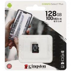Купить Карта памяти Kingston Canvas Select Plus microSDXC 128GB 100MB/s Class 10 Карта памяти Kingston Canvas Select Plus microSDXC 128GB 100MB/s Class 10