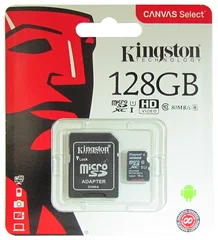 Купить Карта памяти Kingston Canvas Select Plus microSDXC 128GB 100MB/s Class 10 Карта памяти Kingston Canvas Select Plus microSDXC 128GB 100MB/s Class 10