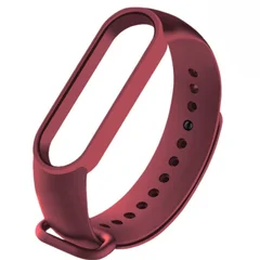 Купить Силиконовый ремешок Xiaomi Mi Band 5 Бордовый Силиконовый ремешок Xiaomi Mi Band 5 Бордовый