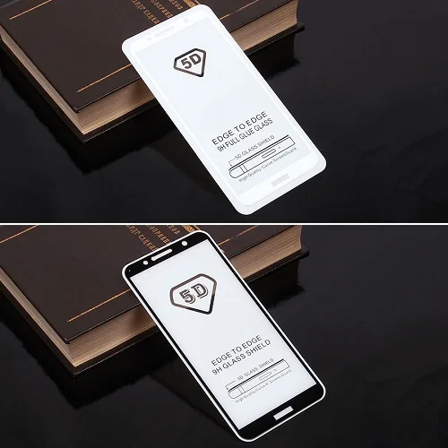 Защитное стекло City Huawei Honor 7A Pro/ Y6 Prime (2018) FullGlue c твердой рамкой Белое