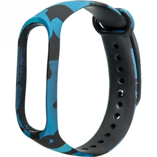 Силиконовый ремешок Xiaomi Mi Band 5 Хаки с черным креплением