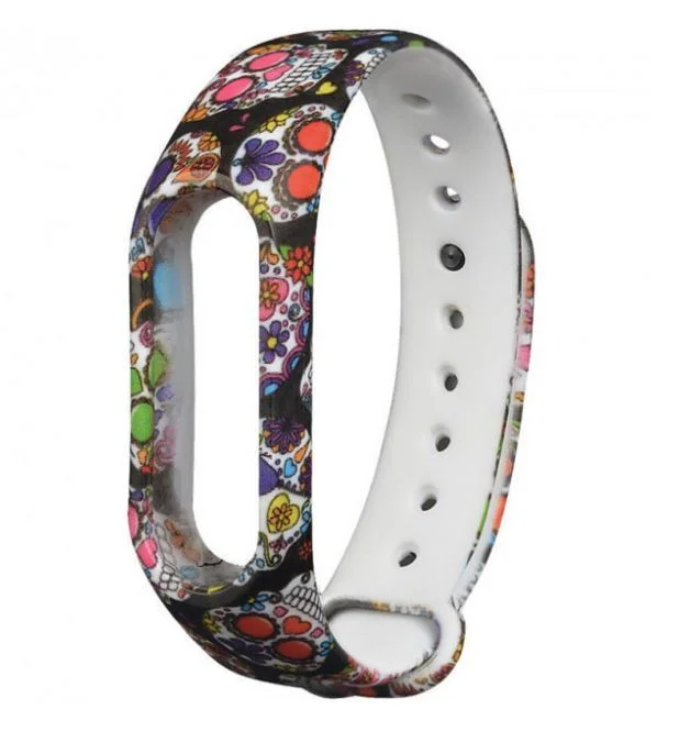 Силиконовый ремешок Xiaomi Mi Band 5 Цветные черепки