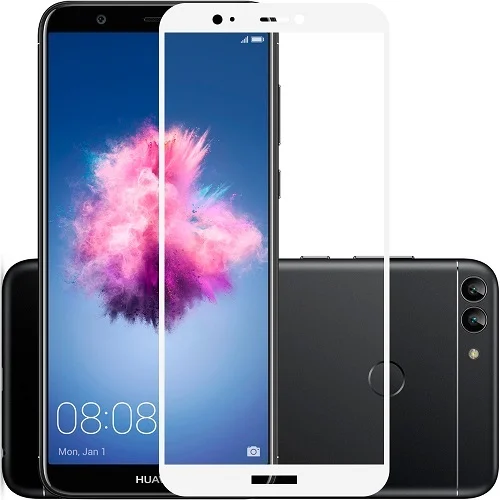 Защитное стекло City Huawei P Smart с твердой рамкой Белое