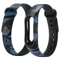 Силиконовый ремешок Xiaomi Mi Band 5 Камуфляж голубой