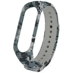 Купить Силиконовый ремешок Xiaomi Mi Band 5 Камуфляж пиксель тёмный Силиконовый ремешок Xiaomi Mi Band 5 Камуфляж пиксель тёмный