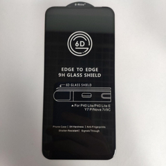 Защитное стекло Huawei P40 Lite / P40 Lite E на весь экран (6D) Черное