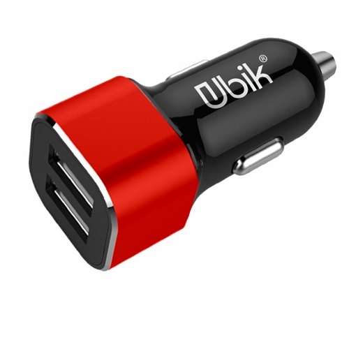 Автомобильное зарядное устройство Ubik UCP22R (2.4A, 2xUSB-A) Красный