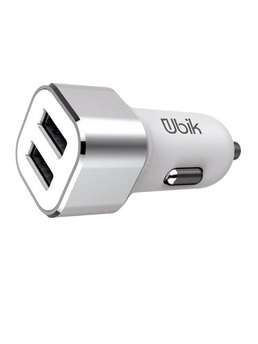 Автомобильное зарядное устройство Ubik UCS12CW (2.1A, 1 USB + кабель USB Type-C) Белый