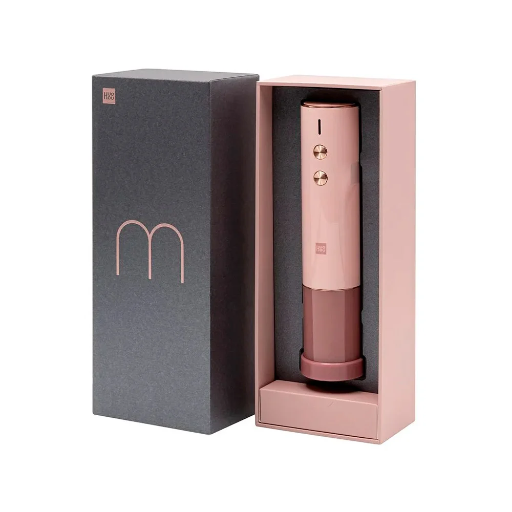 Электрический штопор с подсветкой HuoHou Wine Electric Bottle Opener (подар.упаковка) Розовый