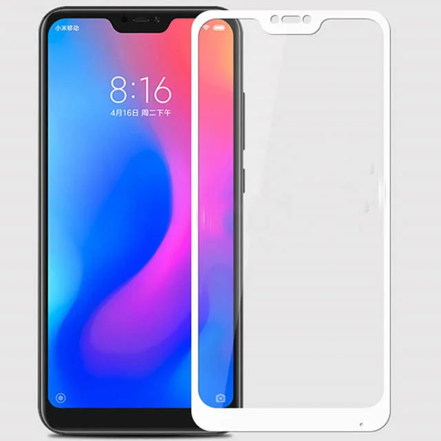 Защитное стекло Xiaomi Mi A2 Lite / Redmi 6 Pro с твердой рамкой Белое