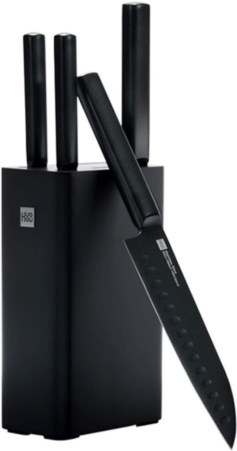 Набор кухонных ножей Xiaomi Huo Hou Heat Cool Non-stick Knife Set Black (HU0076)