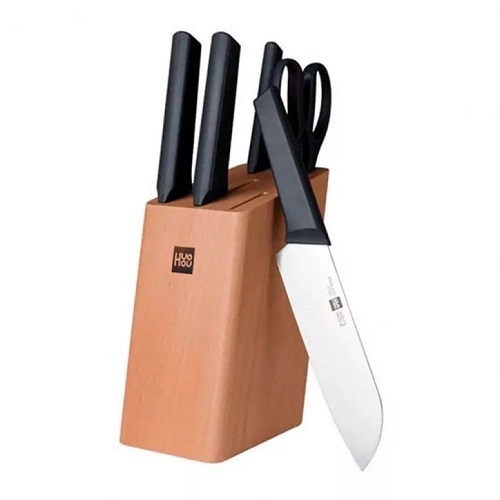 Набор ножей Xiaomi Huo Hou Fire Kitchen Steel Knife Set с подставкой (HU0057)