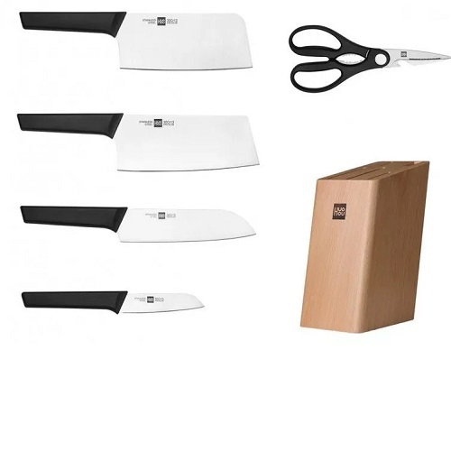 Набор ножей Xiaomi Huo Hou Fire Kitchen Steel Knife Set с подставкой (HU0057)