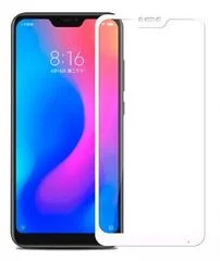 Защитное стекло Xiaomi Redmi Note 6 Pro FullGlue с твердой рамкой Белое