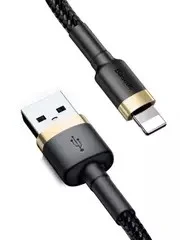 Купить Кабель Baseus Cafule Cable USB For lightning (2.4A, 1m) (CALKLF-BV1) Золото+Черный Кабель Baseus Cafule Cable USB For lightning (2.4A, 1m) (CALKLF-BV1) Золото+Черный