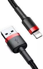 Кабель Baseus Cafule Cable USB For lightning (2.4A, 1m) (CALKLF-B19) Красный+Черный
