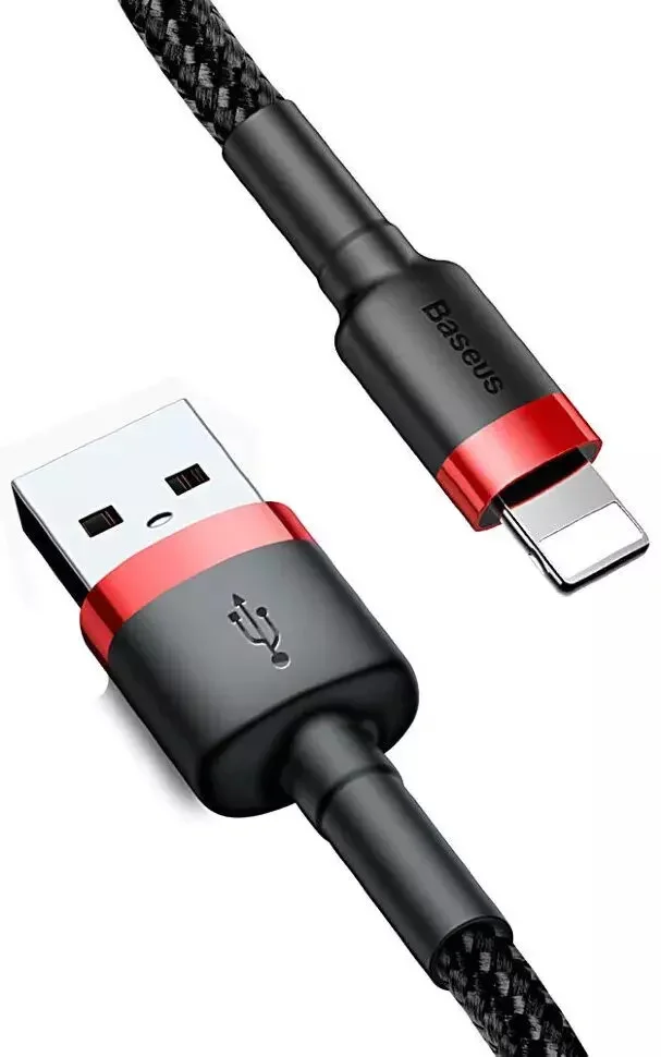 Купить Кабель Baseus Cafule Cable USB For lightning (2.4A, 1m) (CALKLF-B19) Красный+Черный Кабель Baseus Cafule Cable USB For lightning (2.4A, 1m) (CALKLF-B19) Красный+Черный