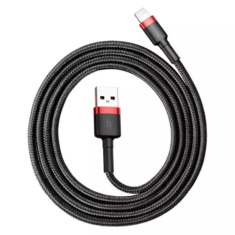 Кабель Baseus Cafule Cable USB For lightning (2.4A, 1m) (CALKLF-B19) Красный+Черный