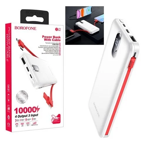Внешний аккумулятор Borofone BJ2 Buena 10000 mAh Белый