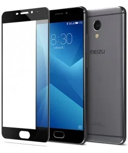 Защитное стекло Meizu M5 Note с твердой рамкой (Black/Черное)