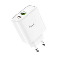 Купить Сетевая зарядка HOCO (C95A) (1 USB, 1 Type-C, PD, QC 3.0) Белый Сетевая зарядка HOCO (C95A) (1 USB, 1 Type-C, PD, QC 3.0) Белый