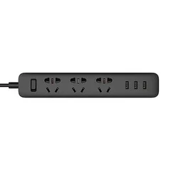 Купить Сетевой фильтр Xiaomi Mi Power Strip 3 розетки и 3 USB порта Черный Сетевой фильтр Xiaomi Mi Power Strip 3 розетки и 3 USB порта Черный