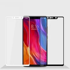 Защитное стекло Xiaomi Mi8 SE с твердой рамкой Белое
