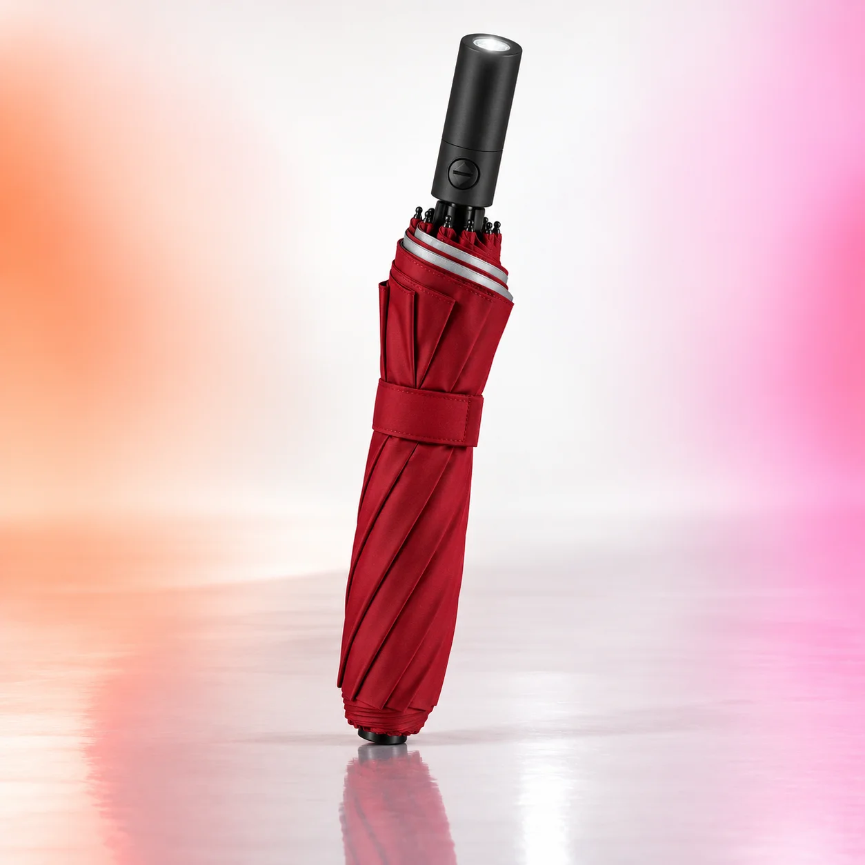 Зонт Zuodu Automatic Umbrella Led Красный