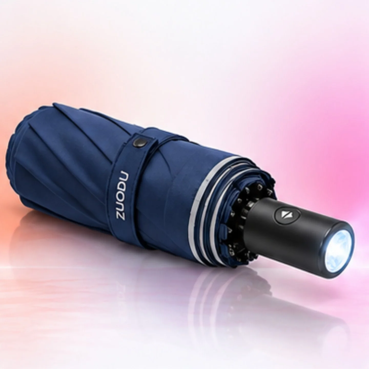 Зонт Zuodu Automatic Umbrella Led Синий