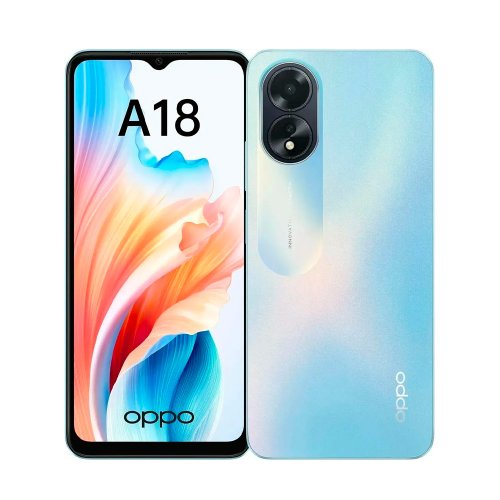 Смартфон OPPO A18 4/128Gb Glowing Blue (Синий) RU