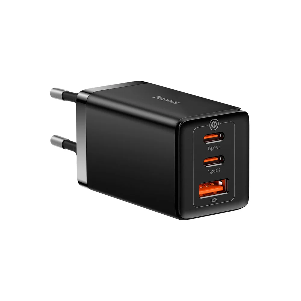 Сетевая зарядка Baseus Gan5 Pro 65W (2C+U) (CCGP120201) Черный