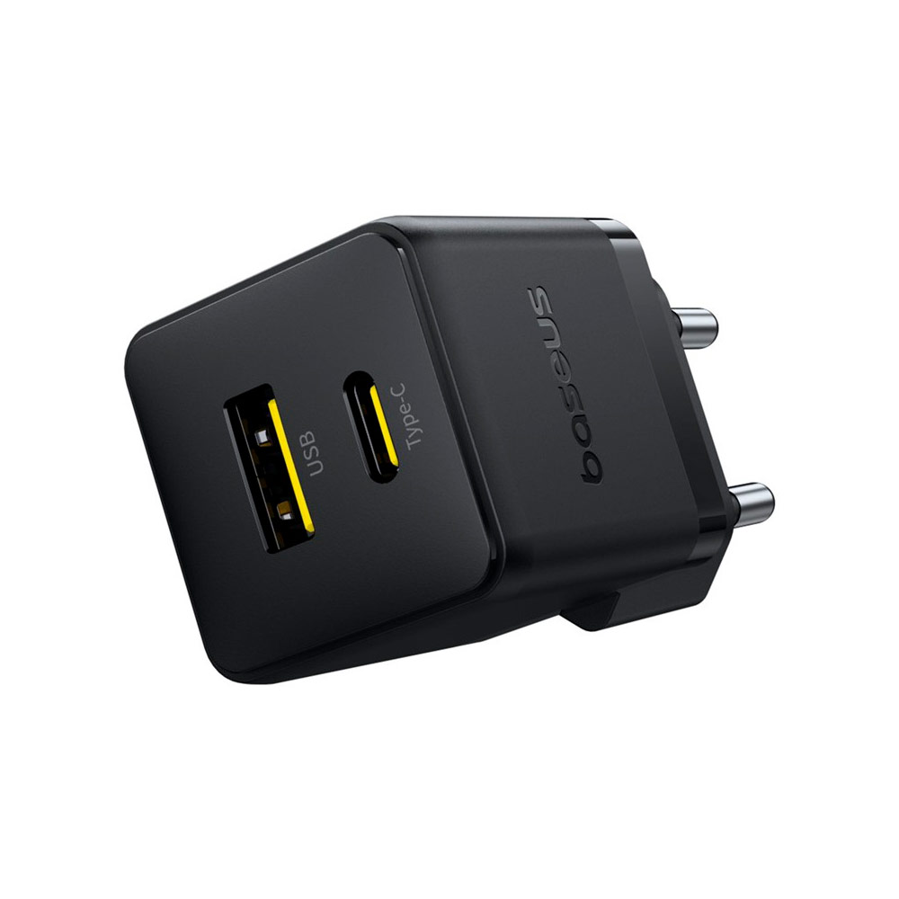 Сетевая зарядка Baseus Palm Fast Charger 30W (C+U) (P1011160A113-01) Черный