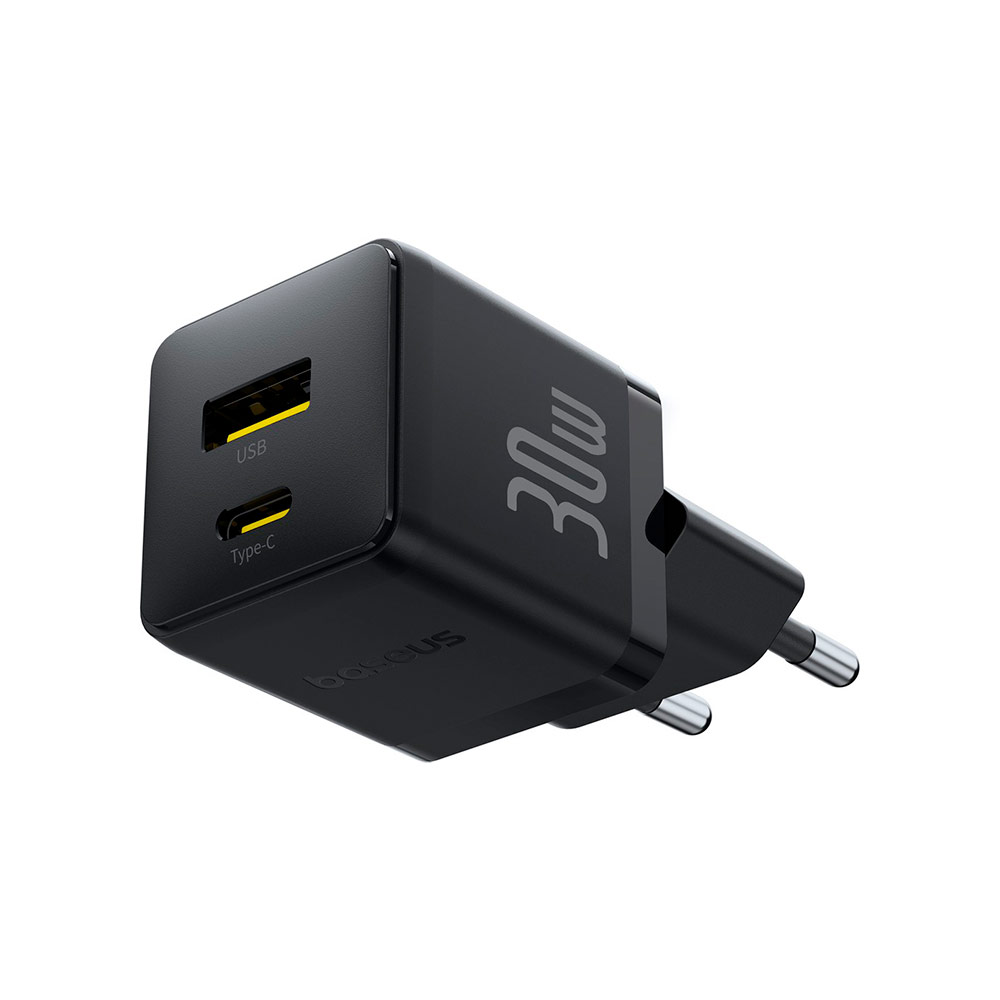 Сетевая зарядка Baseus Palm Fast Charger 30W (C+U) (P1011160A113-01) Черный