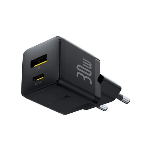 Купить Сетевая зарядка Baseus Palm Fast Charger 30W (C+U) (P1011160A113-01) Черный Сетевая зарядка Baseus Palm Fast Charger 30W (C+U) (P1011160A113-01) Черный