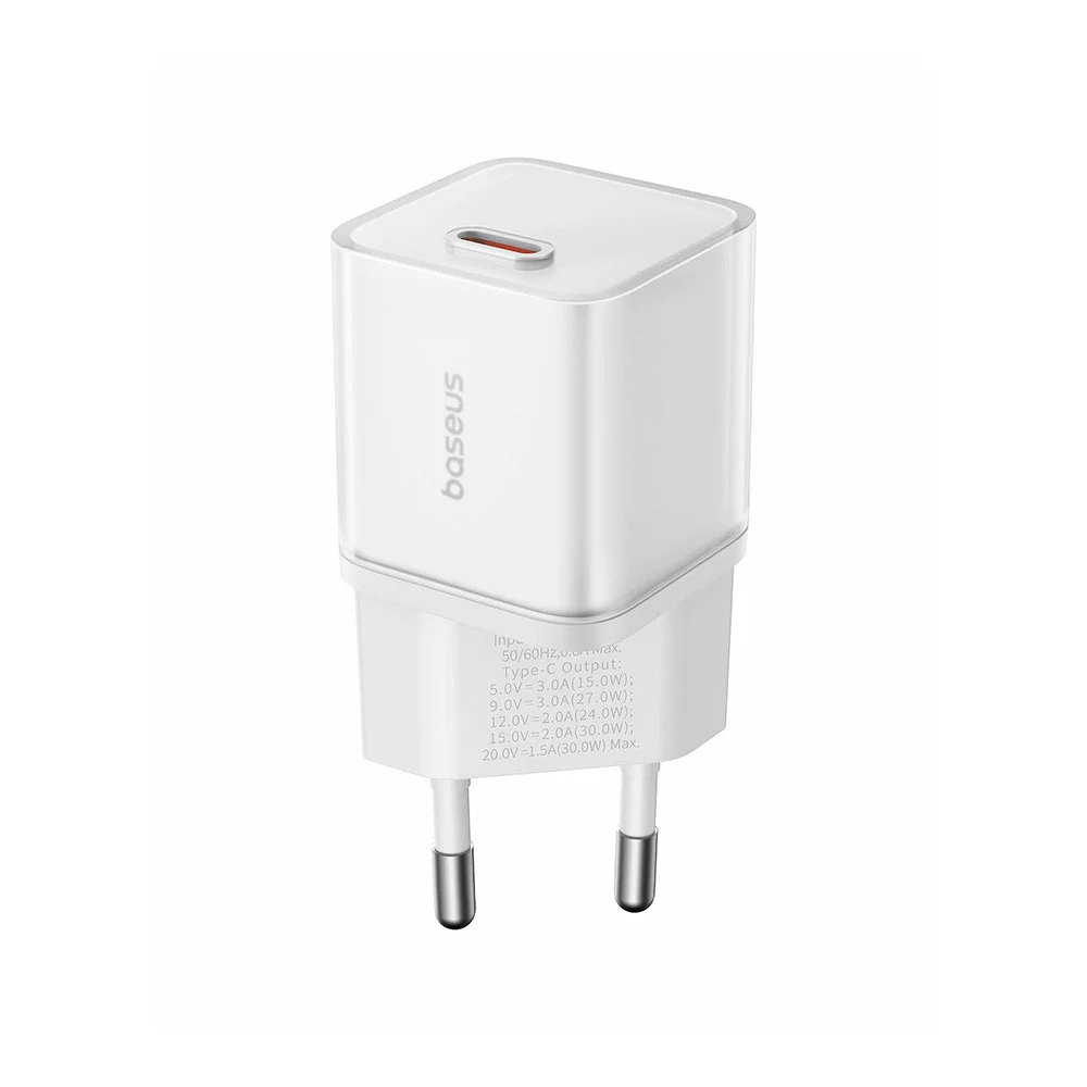Купить Сетевая зарядка Baseus GaN5S Fast Charger 1C 30W (P10162504213-00) Белый Сетевая зарядка Baseus GaN5S Fast Charger 1C 30W (P10162504213-00) Белый