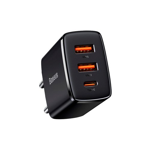 Сетевая зарядка Baseus Compact Quick Charger 2U+C 30W (CCXJ-E01) Черный