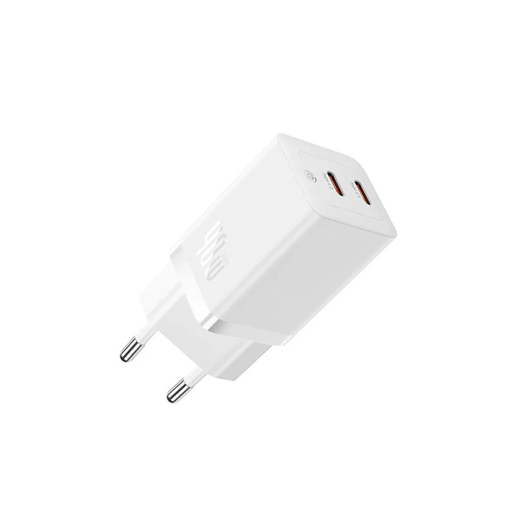 Сетевая зарядка Baseus GaN5 Pro Fast Charger C+C 40W (CCGP180102) Белый