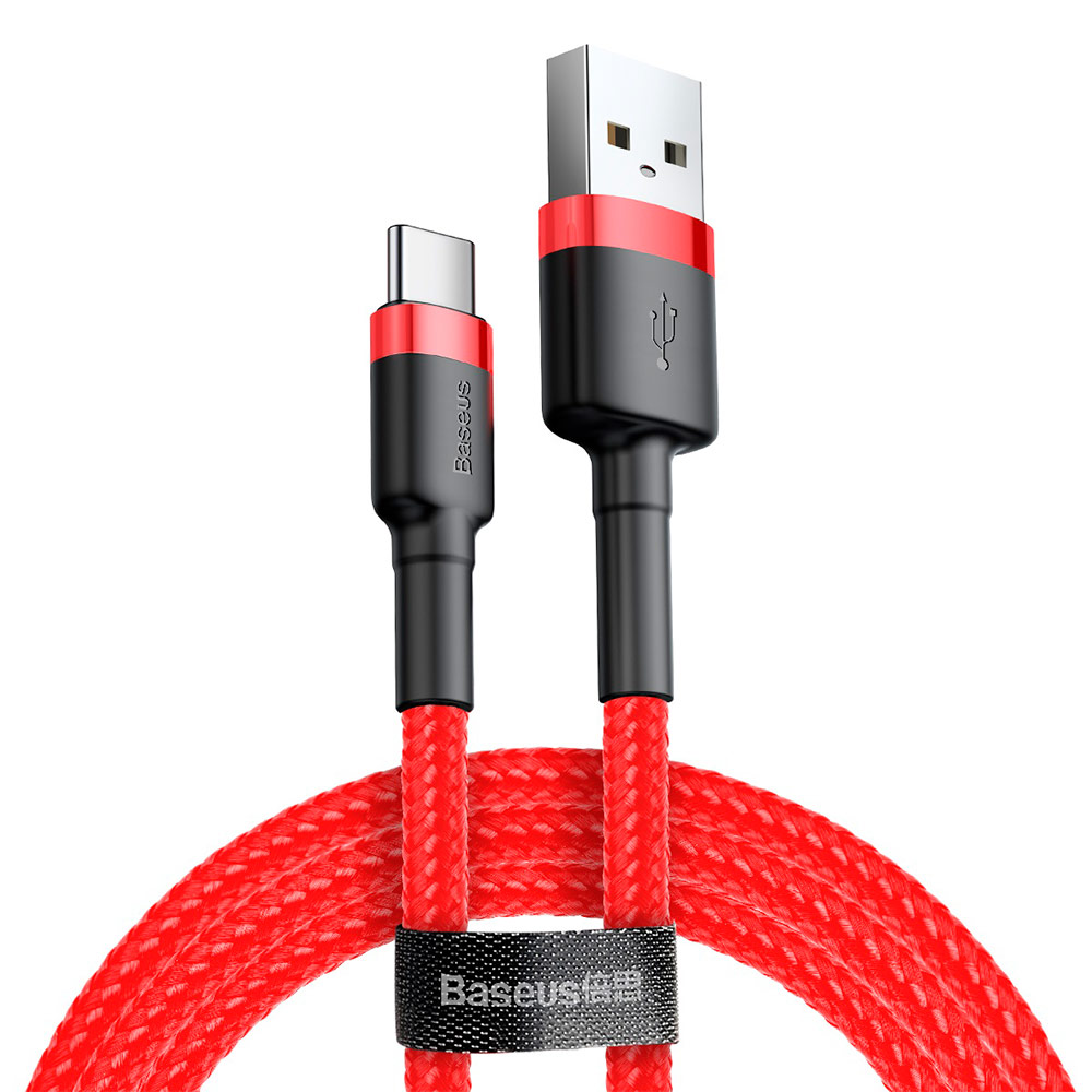 Кабель Baseus Сafule Cable USB For Type-C (3A, 1м) (CATKLF-B09) Красный