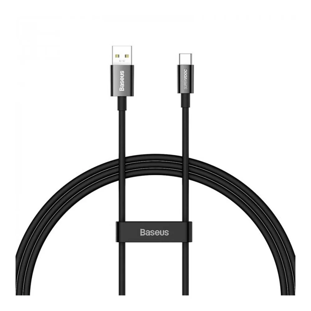 Кабель Baseus Superior Series (SUPERVOOC) Fast USB to Type-C (65W, 1м) (CAYS000901) Черный