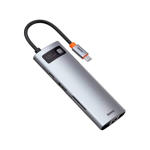 Купить Хаб Baseus Metal Gleam Series 8-in-1 Type-C HUB Docking Station (CAHUB-CV0G) Хаб Baseus Metal Gleam Series 8-in-1 Type-C HUB Docking Station (CAHUB-CV0G)
