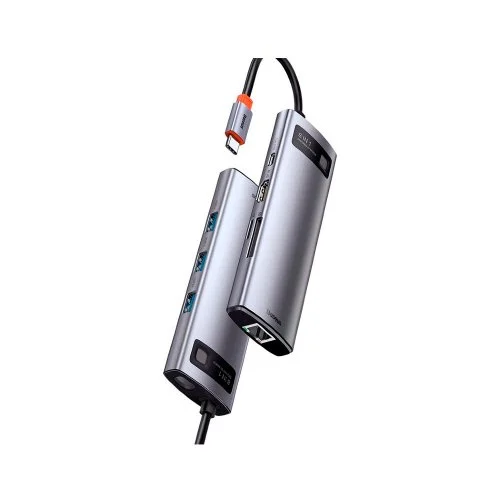 Купить Хаб Baseus Metal Gleam Series 8-in-1 Type-C HUB Docking Station (CAHUB-CV0G) Хаб Baseus Metal Gleam Series 8-in-1 Type-C HUB Docking Station (CAHUB-CV0G)