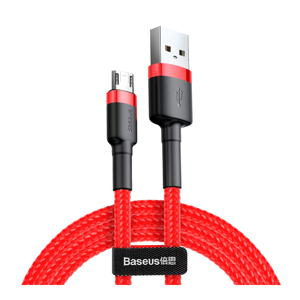 Кабель Baseus Cafule Cable USB For Micro (2.4A, 1m) (CAMKLF-B09) Красный
